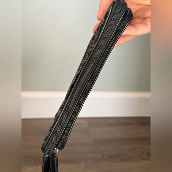 Coach Madison Needlepoint Signature Double Zip Wallet - Picture 8 of 15